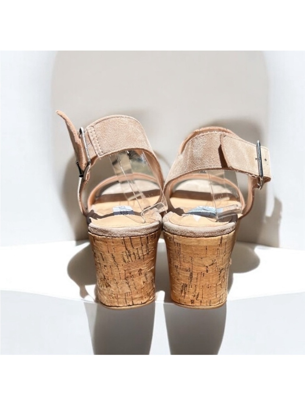 🌻NEW (w/tag) Steve Madden Breath Neutral Suede Flatform Wedge Sandal Size 8.5 - Picture 3 of 10